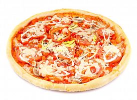 Пицца Вегетарианская с грибами фото 